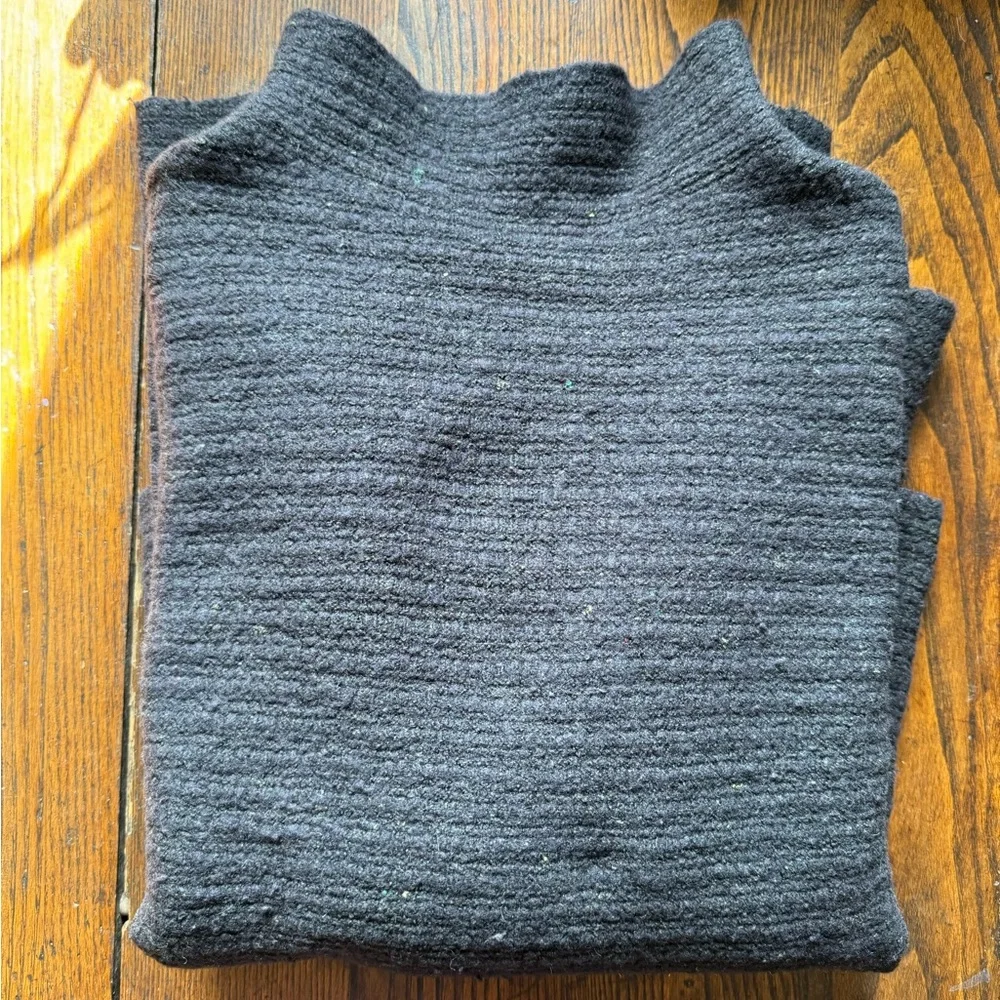 Free People Arctic Fox Sweater XS charcoal wool blend zipper oversized - Picture 9 of 14